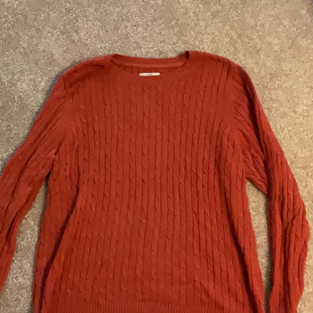 Croft & Barrow Red Crew Neck Sweater